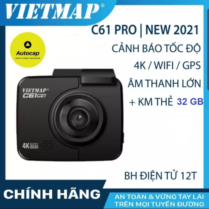 (Sale) Camera hành trình VIETMAP C61 Pro (bản 2021)- G.P.S Wifi 4K + thẻ nhớ 64GB bền đẹp giá tốt chất lượng