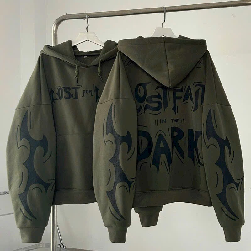 Áo hoodie nỉ ngoại chuẩn form unisex dòng chữ nổi bật