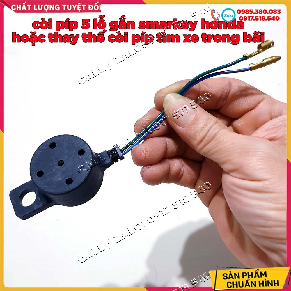 Còi píp 5 lỗ gắn smartkey honda hoặc thay thế còi píp zin tìm xe trong bãi
