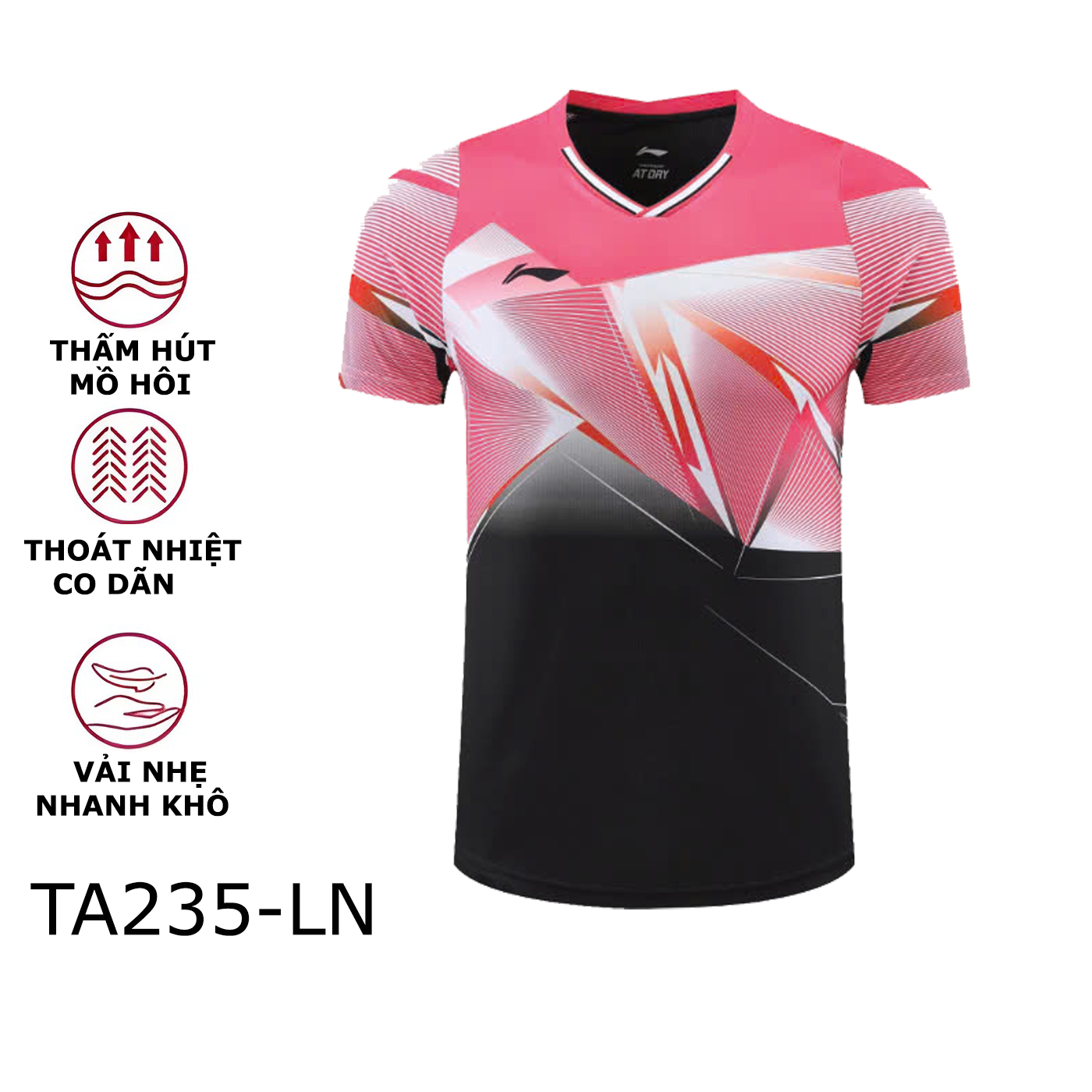 Áo cầu lông LINING dùng thi đấu luyện tập cầu lông TA235