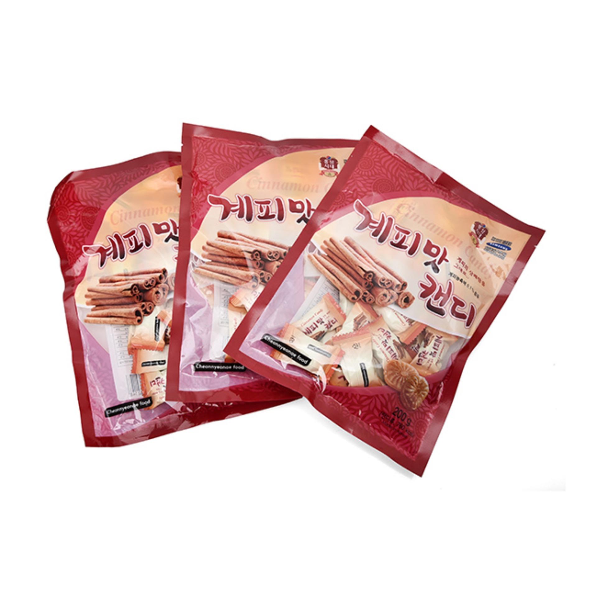 Bộ 3 gói kẹo quế cứng Korean Cinnamon Candy 200g