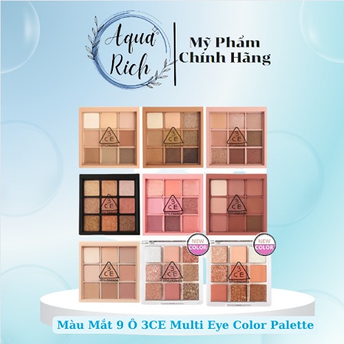 Bảng phấn mắt 9 ô 3ce multi eye color palette clear layer #delightful #shot again