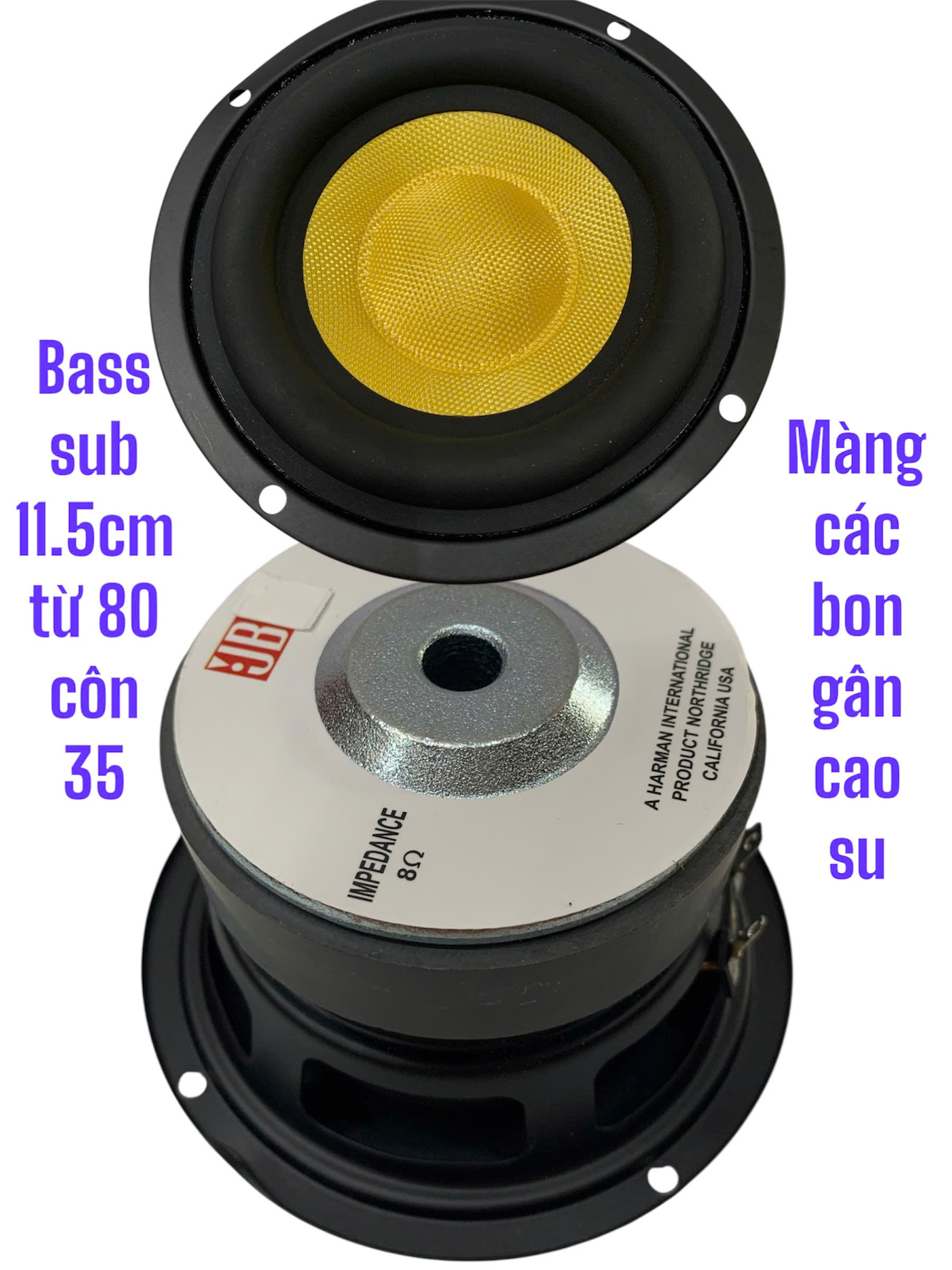 Loa bass sub 10cm - 4 inch nhập khẩu JB ,L côn 35 màng các bon - giá 1 cái Giá  155,600 Đồng*Miễn phí vận chuyển