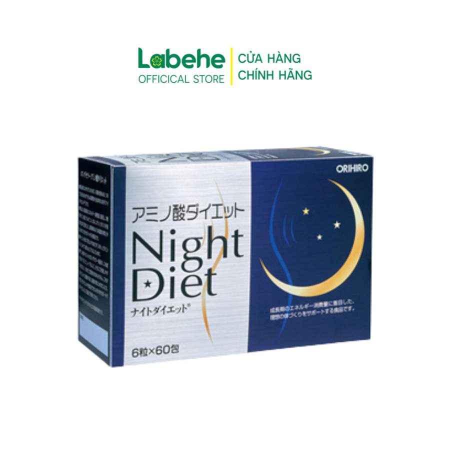 Viên Uống Giảm Cân Night Diet Orihiro Hộp 60 Gói Giúp Giảm Cân Ban Đêm, Hỗ Trợ Đẹp Da, Ngủ Ngon