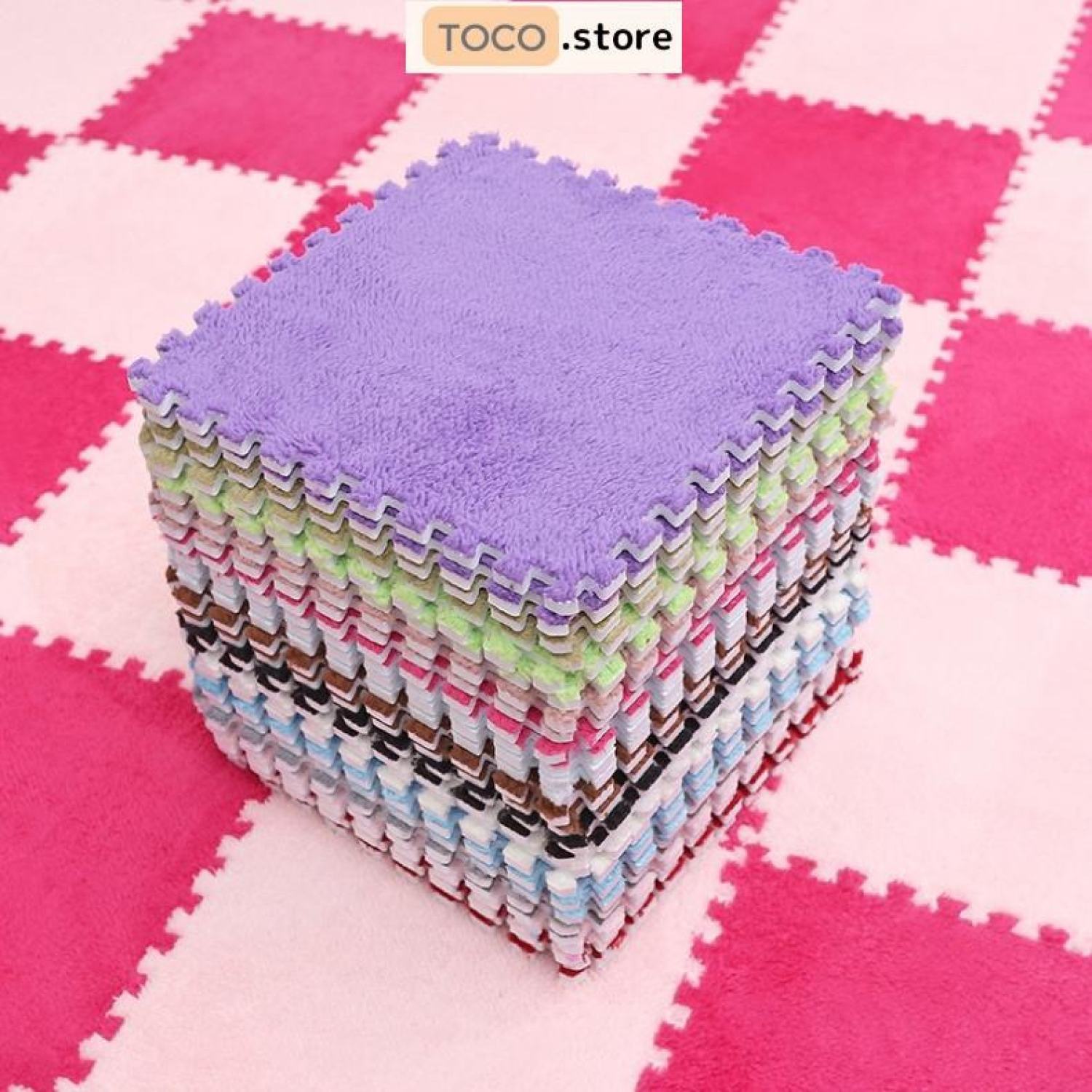 Thảm xốp ɡhép lông toco 30x30cm
