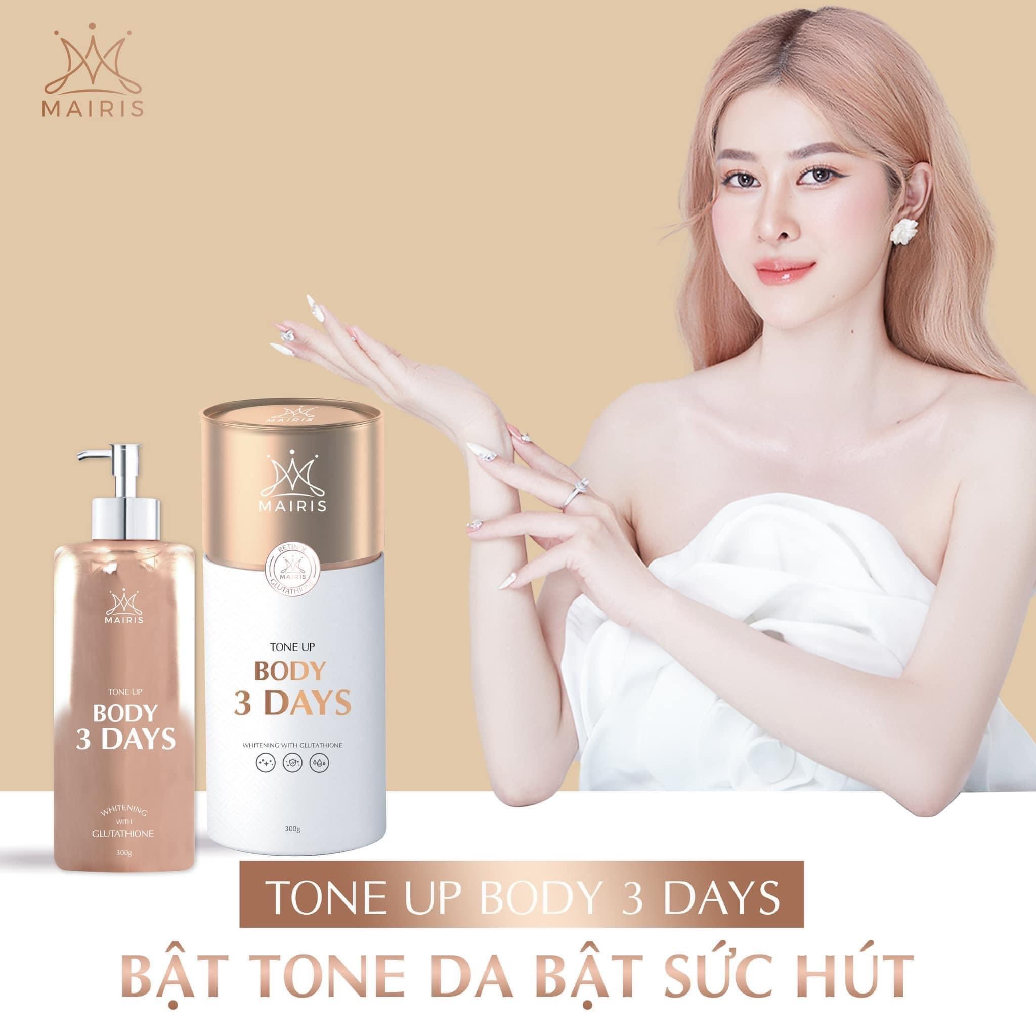 BODY 3 DAYS CREAM - Bật Tone trắng sáng làn da body sau 3 ngày, SPF 40+