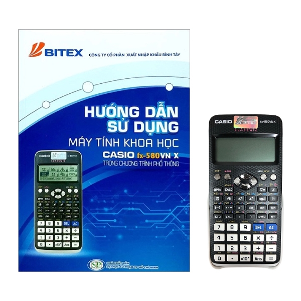 Fahasa - combo sách hay máy tính casio fx 580 vn x + hướng dẫn sử dụng máy tính khoa học casio fx 580 vn x trong chương trình phổ thông