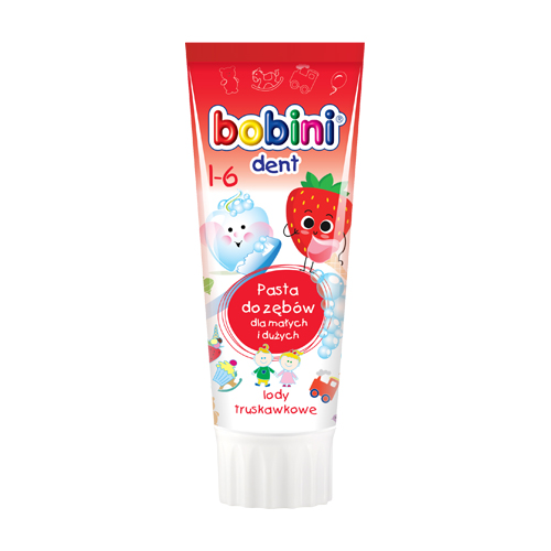 Kem đánh răng trẻ em Bobini hương dâu tây 1-6 tuổi 75ML