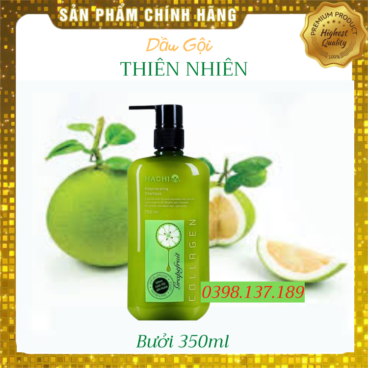 Dầu gội và dầu xả bưởi 350ml-hachi dành cho tóc gãy rụng,