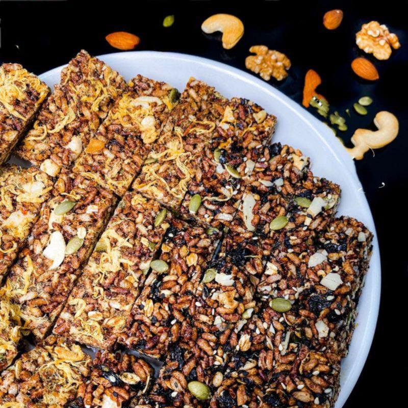 Thanh Gạo Lức Mix Hạt Dinh Dưỡng vị chà bông và rong biển 200g