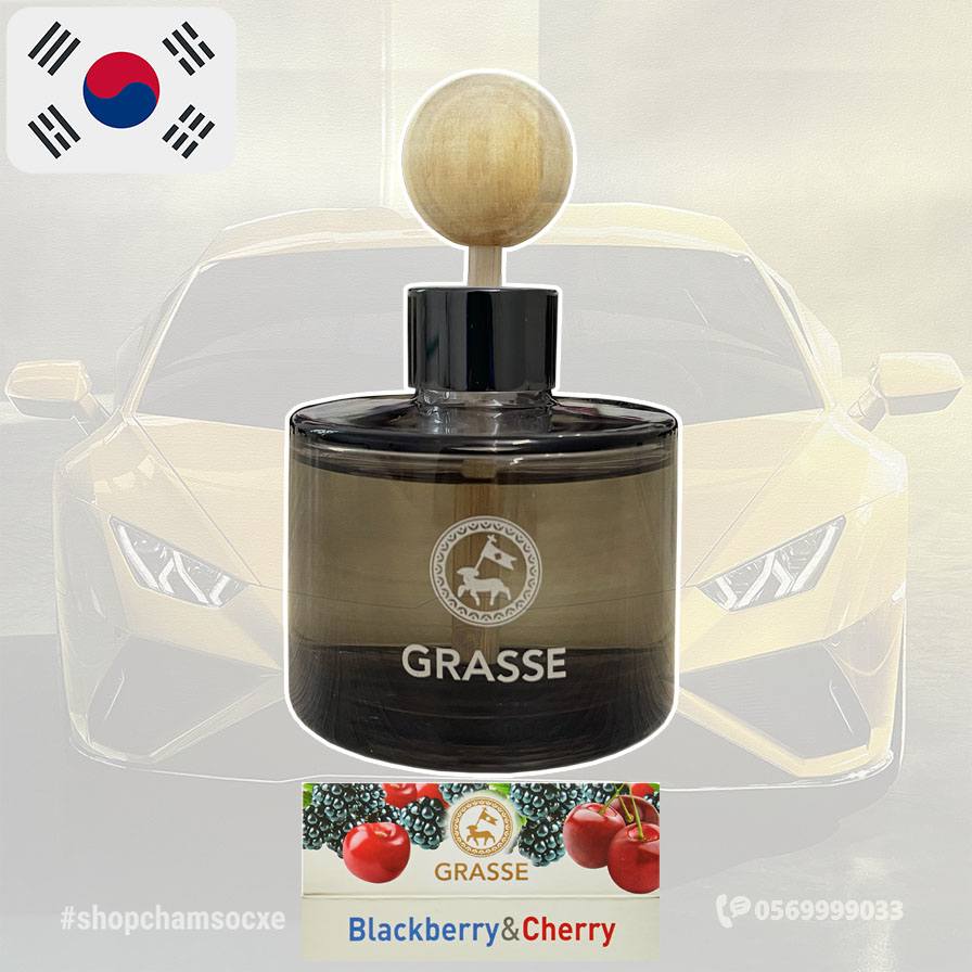 Nước hoa Grasse Blackberry Cherry mùi thơm quả mâm sôi anh đào để trên xe