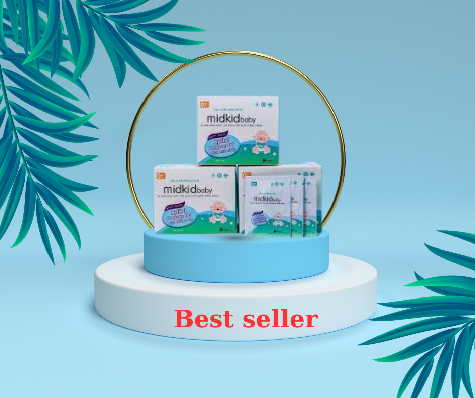 Gạc rơ lưỡi Midkid baby chính hãng Midkidbaby chứa kháng thể Ovopron DC diệt khuẩn 99.9%