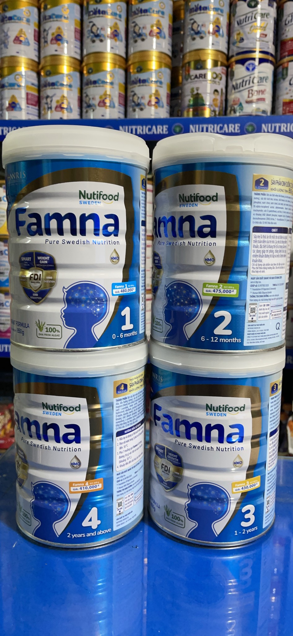 Hàng chính hãng - sữa famna số 1,số 2,số 3,số 4 loại 400g và 850g