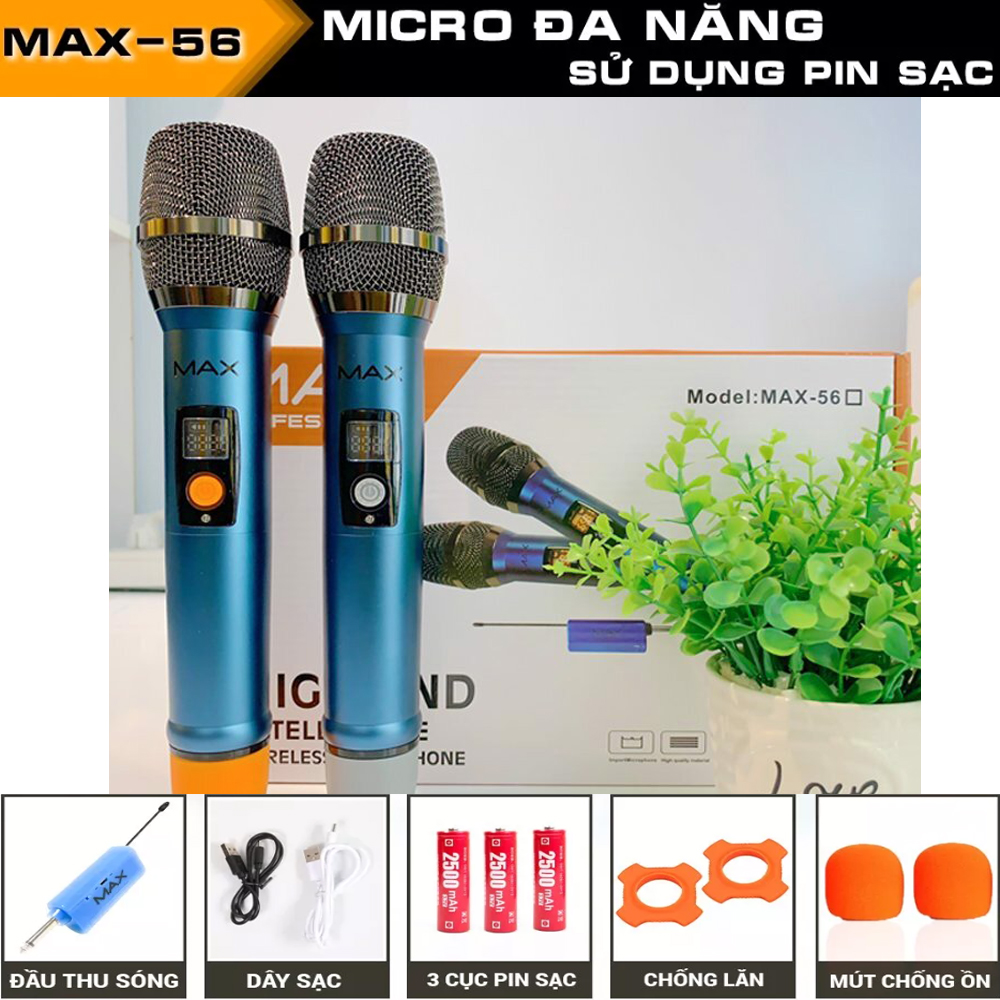 Micro không dây, mic karaoke, micro karaoke, micro khong day - micro max-39 karaoke không dây giá rẻ, chất lượng âm thanh sống động , dùng cho amly - loa kéo…hát cực nhạy, chống hú rít tốt‎, hát nhẹ và êm, chất lượng âm thanh sống động.