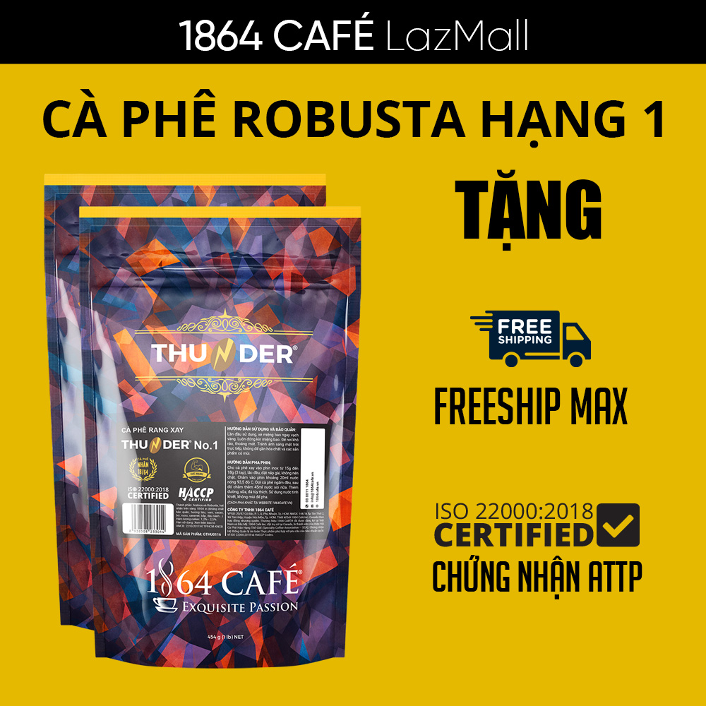 908g Cà Phê Bột Thunder No.1 Pha Phin Gu Việt - 1864 CAFÉ