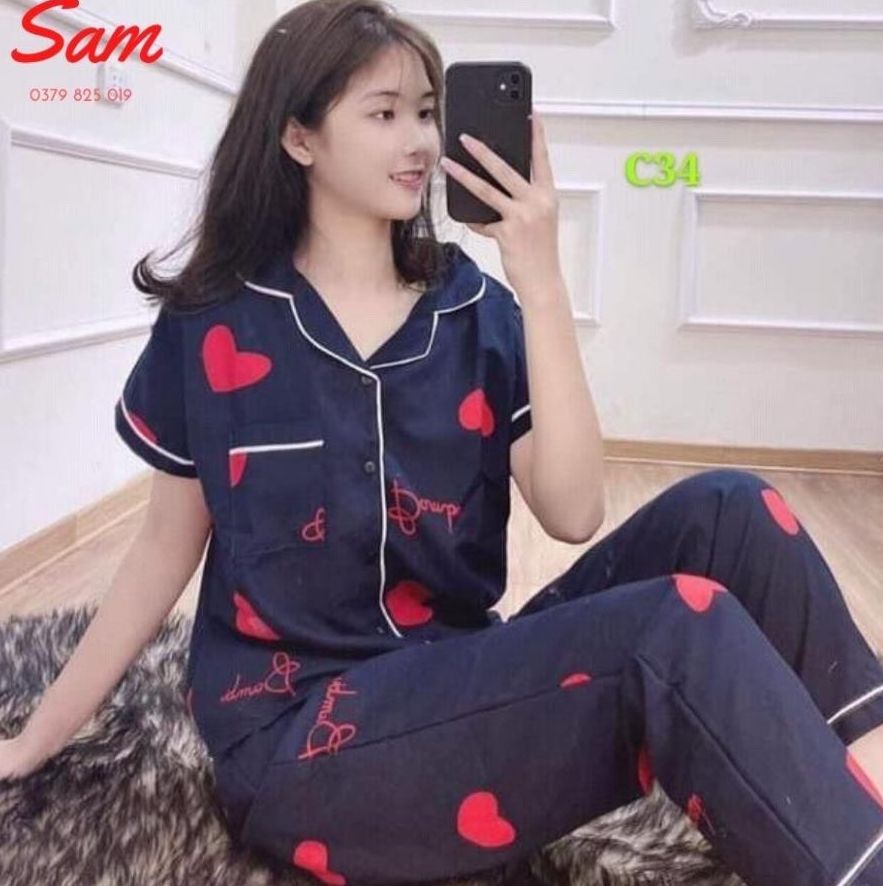 Bộ CD Đồ Ngủ Cộc Tay Quần Dài TYM Chất Kate Bộ Pijama Dài Tay Phù Hợp Nữ Fom Từ 38-55kg Siêu Hot  Z165