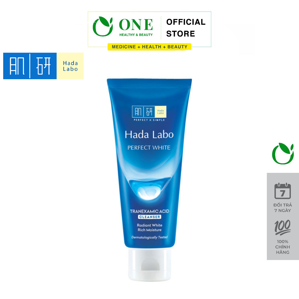 Kem rửa mặt dưỡng trắng Hada Labo Perfect White Cleanser 80g