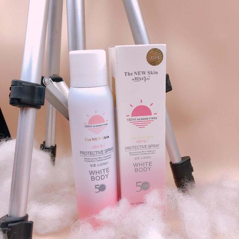 Xịt chống nắng  trắng da White Body The New Skin
