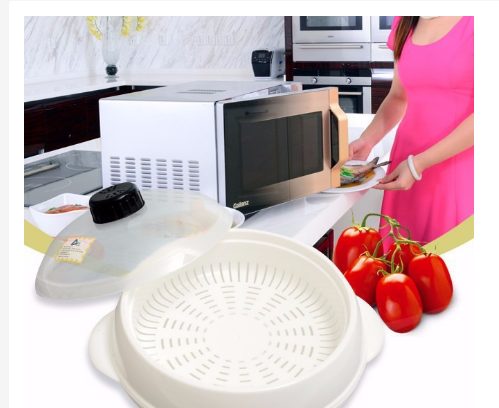 Bộ xửng hấp kèm nắp đậy nhựa cao cấp dùng trong lò vi sóng 22cm