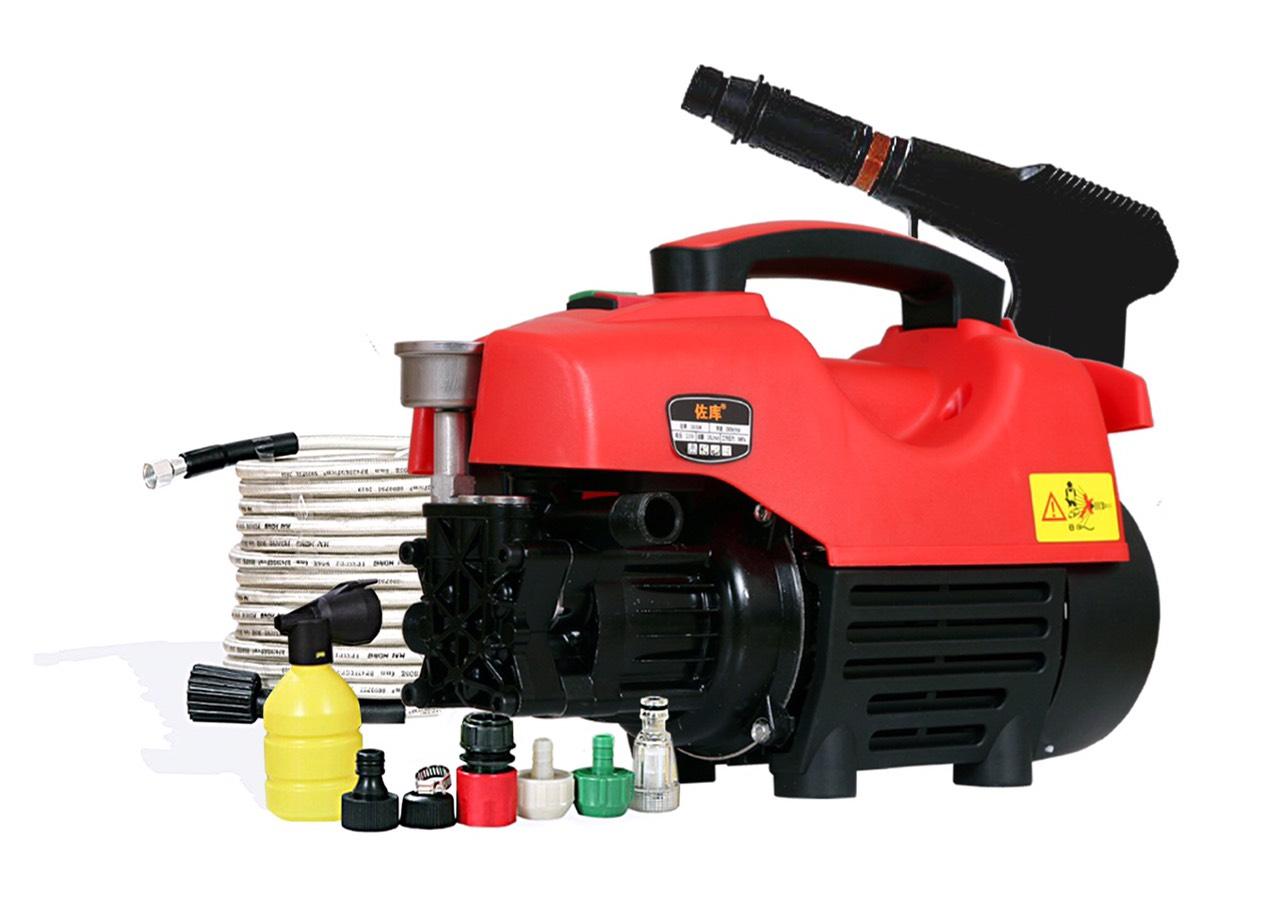 Dây rửa 15m, tặng bình xịt xà phòng,máy rửa xe áp lực cao 1800W - lõi đồng 100 % chạy cực êm