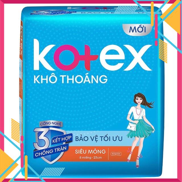 Lốc 8 Gói băng vệ sinh Kotex Siêu mỏng không cánh