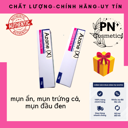 Gel bôi mụn Azane(X) 10g ngăn ngừa mụn đầu đen, trứng cá, mụn ẩn