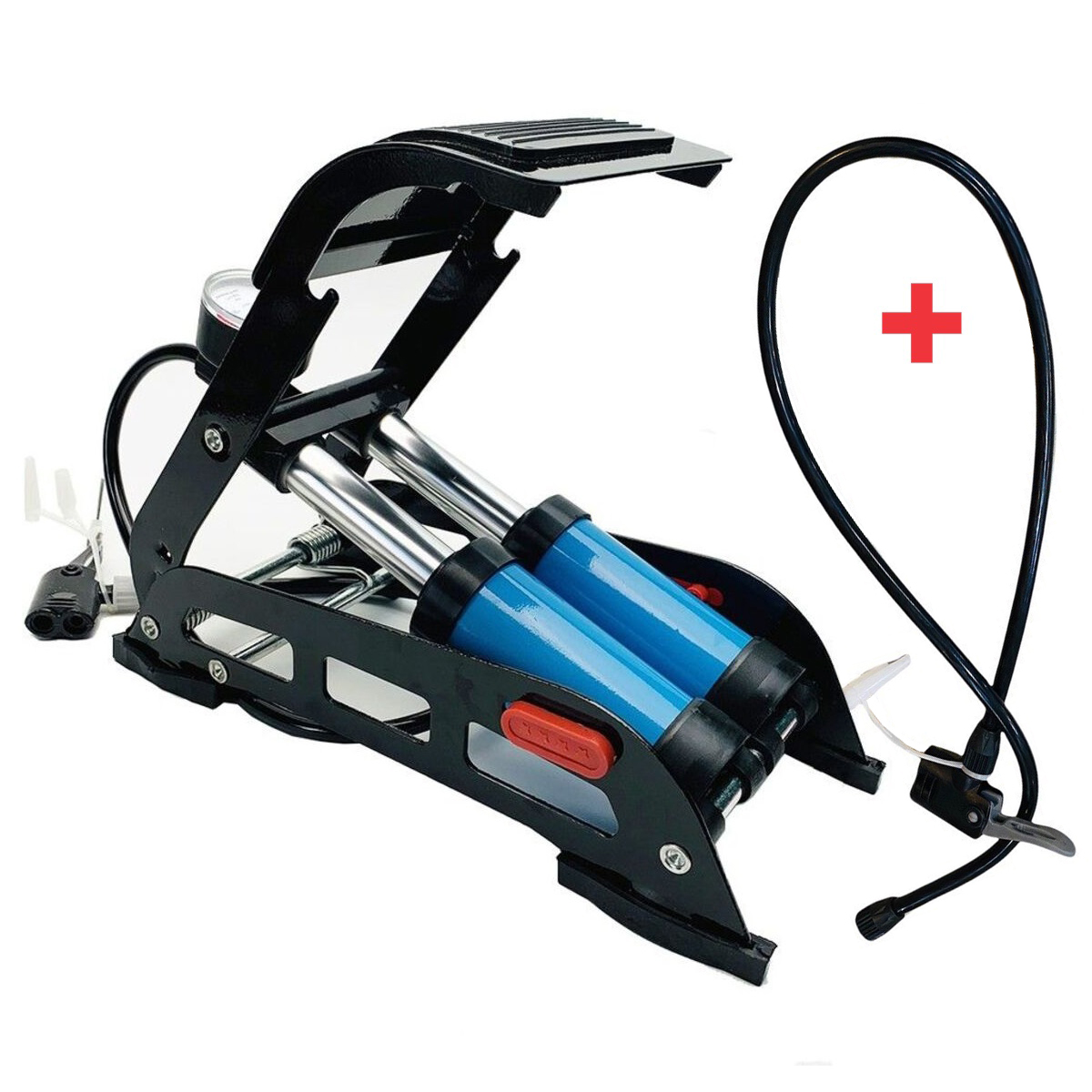 Bơm xe máy , ô tô  2 piston  hàng tốt- giá rẻ  -  kèm vòi bơm sơ cua