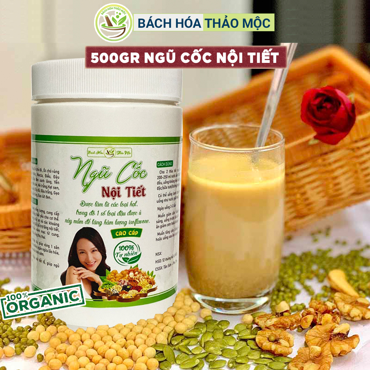 500Gr Bột Ngũ Cốc Nội Tiết Handmade 18 Loại Hạt Cao Cấp | Bách Hóa Thảo Mộc