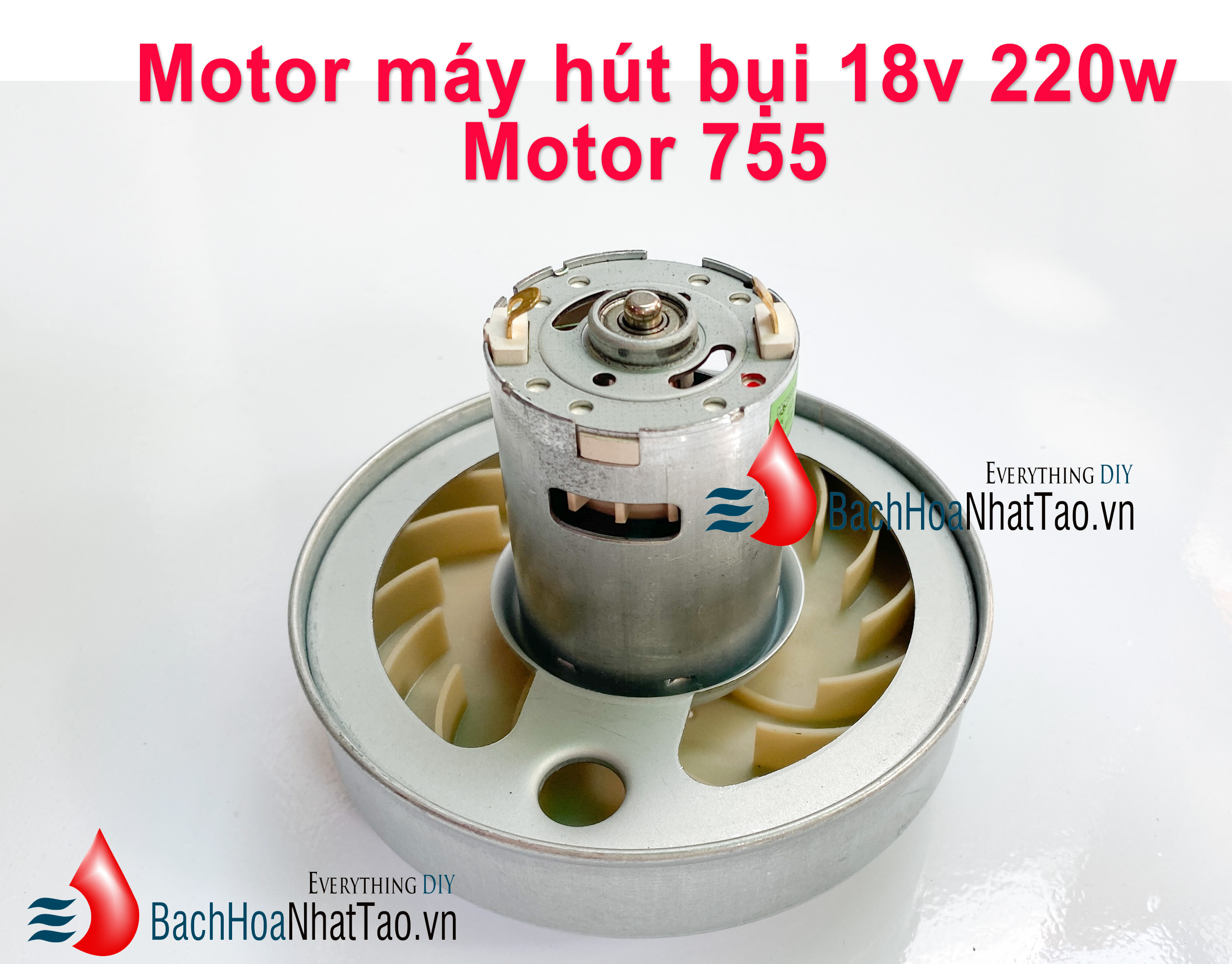 Motor máy hút bụi 18v 220w motor 755