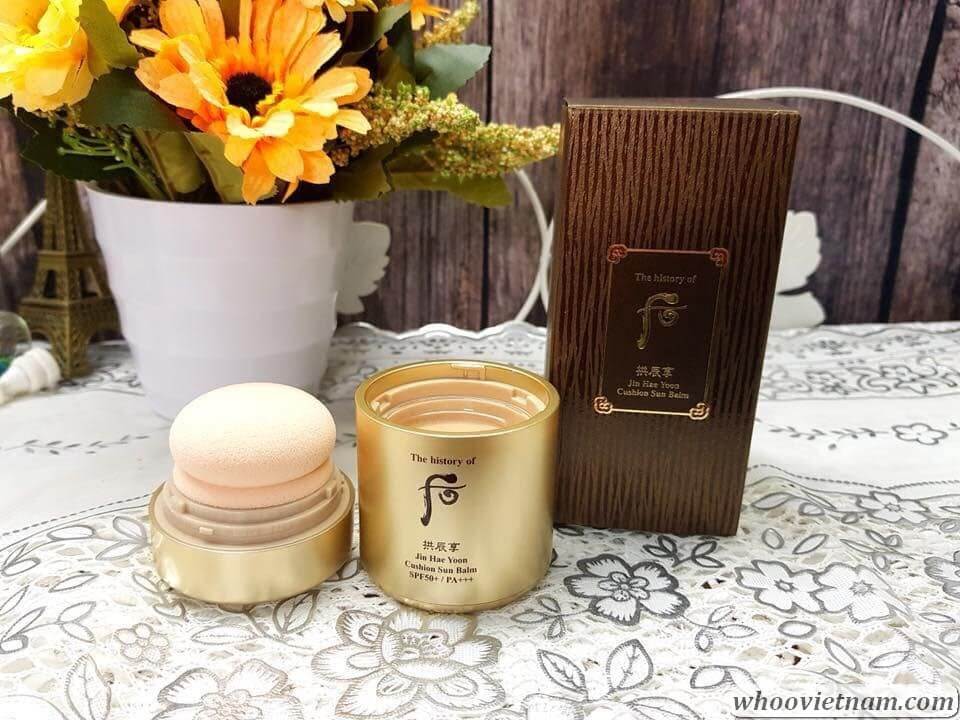 Phấn trang điểm và chống nắng đa năng whoo jin hae yoon cushion_sun_balm spf50+/ pa+++