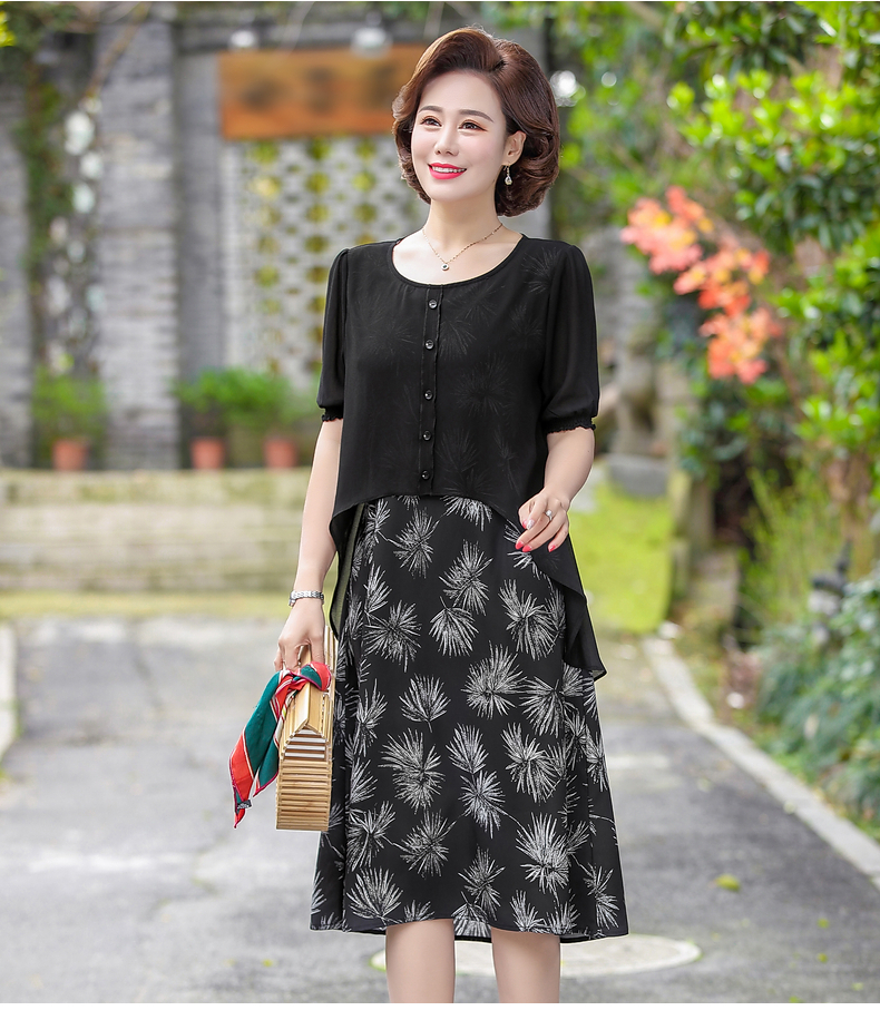 Đầm suông che bụng cho phụ nữ trung niên/ Đầm suông đi tiệc/ Đầm suông đi biển cho người trung tuổi