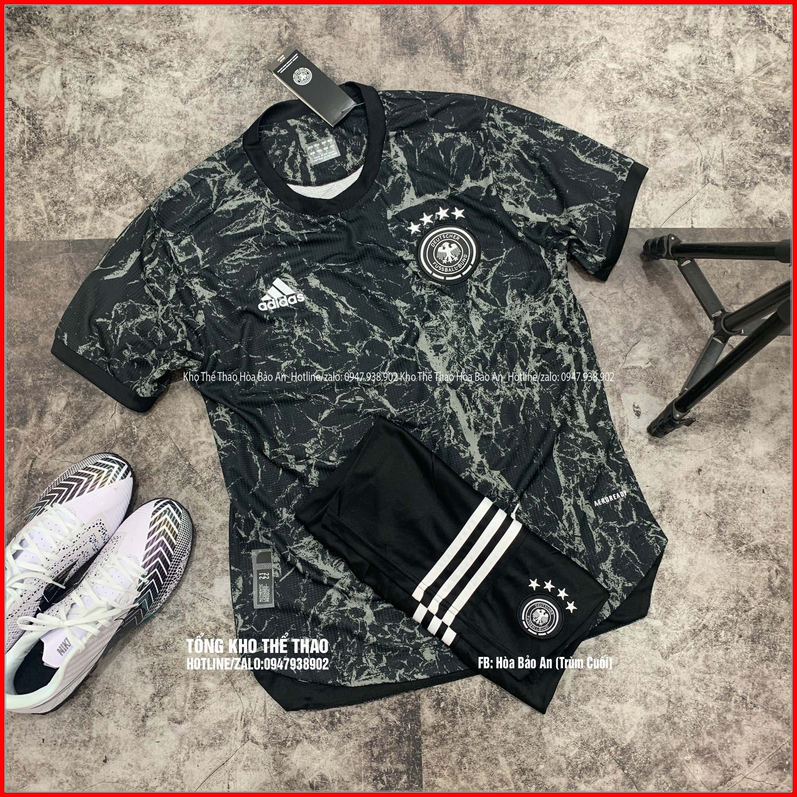 Bộ quần áo đá banh ĐT Đức màu loang đen hàng cao cấp