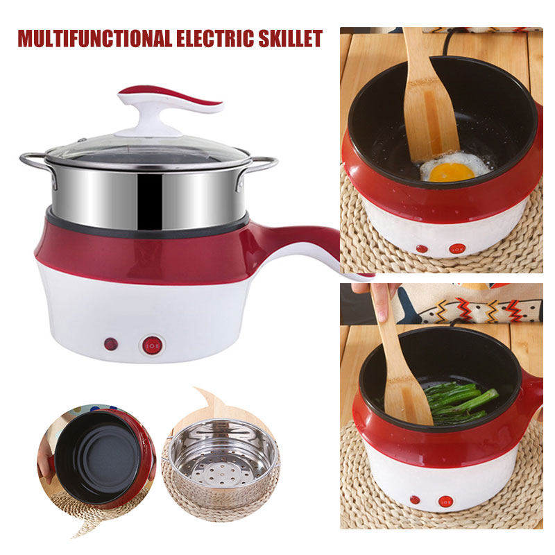 Nồi lẩu mini đa năng 2 tầng ca nấu mì điện hấp hàn quốc - Dụng Cụ Ca Nấu Mì Có Lồng Hấp 18cm – Nhanh gọn, Tiện lợi