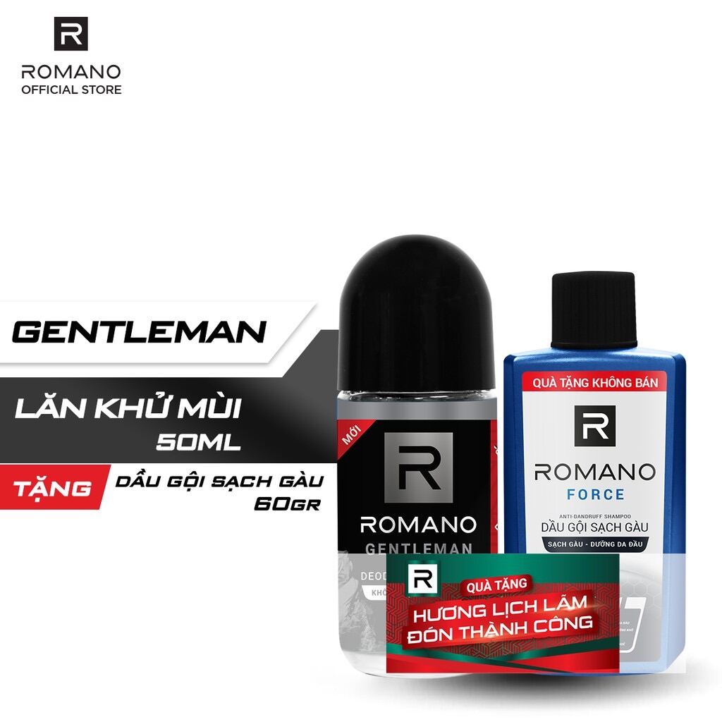 Lăn khử mùi Romano Gentlement 50ml có khuyến mãi