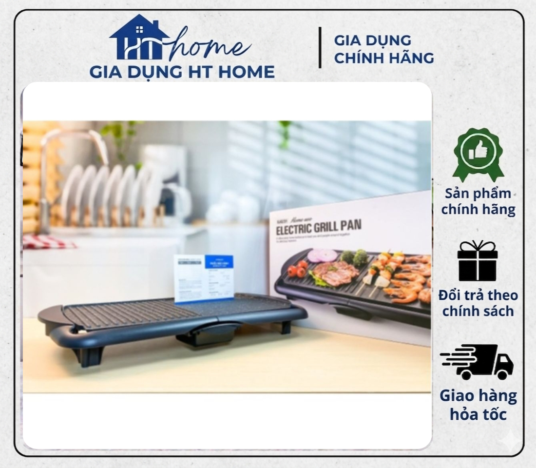 Bếp Nướng Điện Lock&Lock EJG231 – Công Suất 2000W, Phủ Chống Dính, Có Khay Hứng Dầu Tiện Lợi