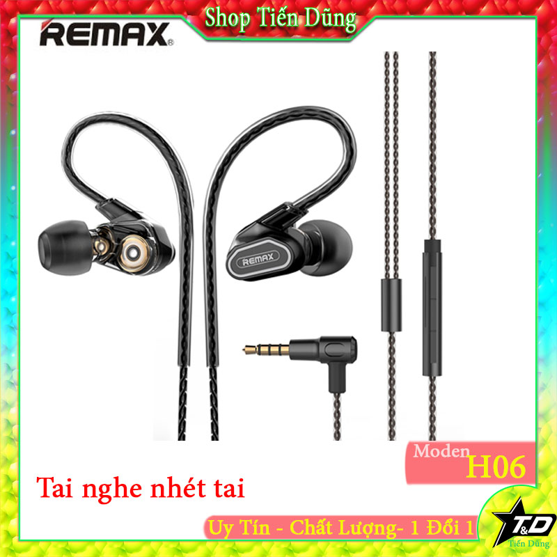 Tai nghe nhét tai Remax RM-580 chân cắm AUX 3.5 dòng tai nghe ôm tai chống ồn cách âm tốt