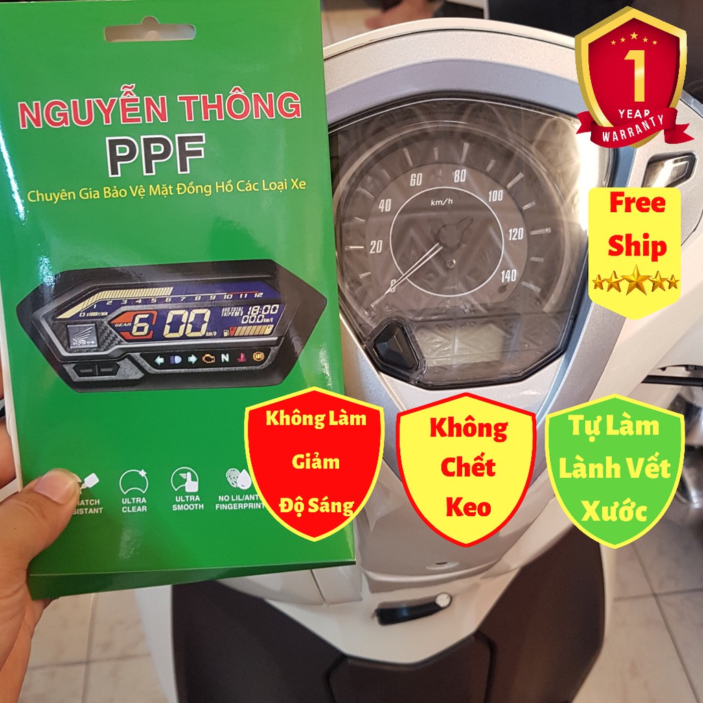 Ppf honda lead 125 miếng dán ppf bảo vệ mặt đồng hồ xe honda lead 125