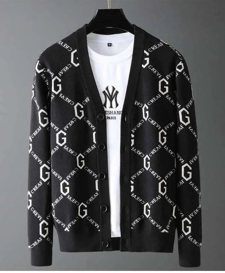 black winter cardigan