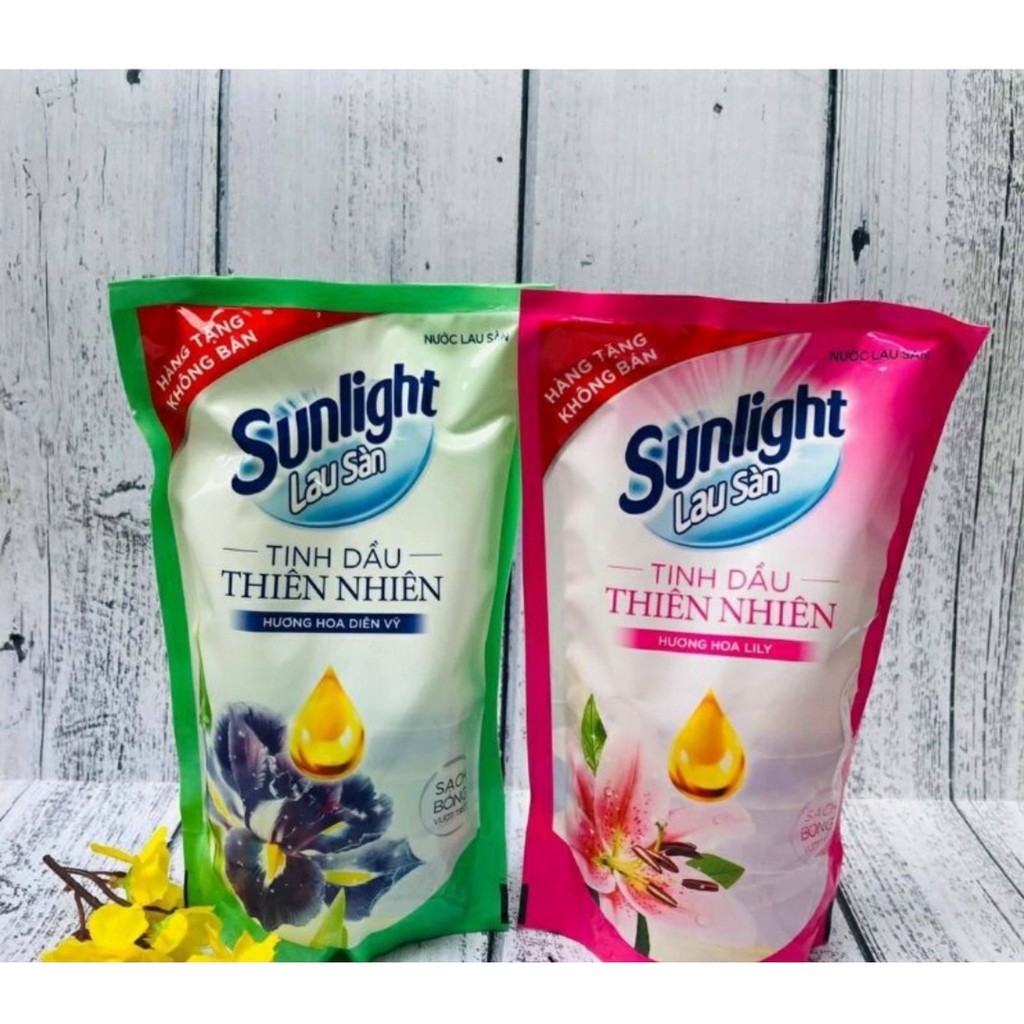 COMBO 2 GÓI Nước lau sàn Sunlight hương hoa diên vỹ và hoa ly ly