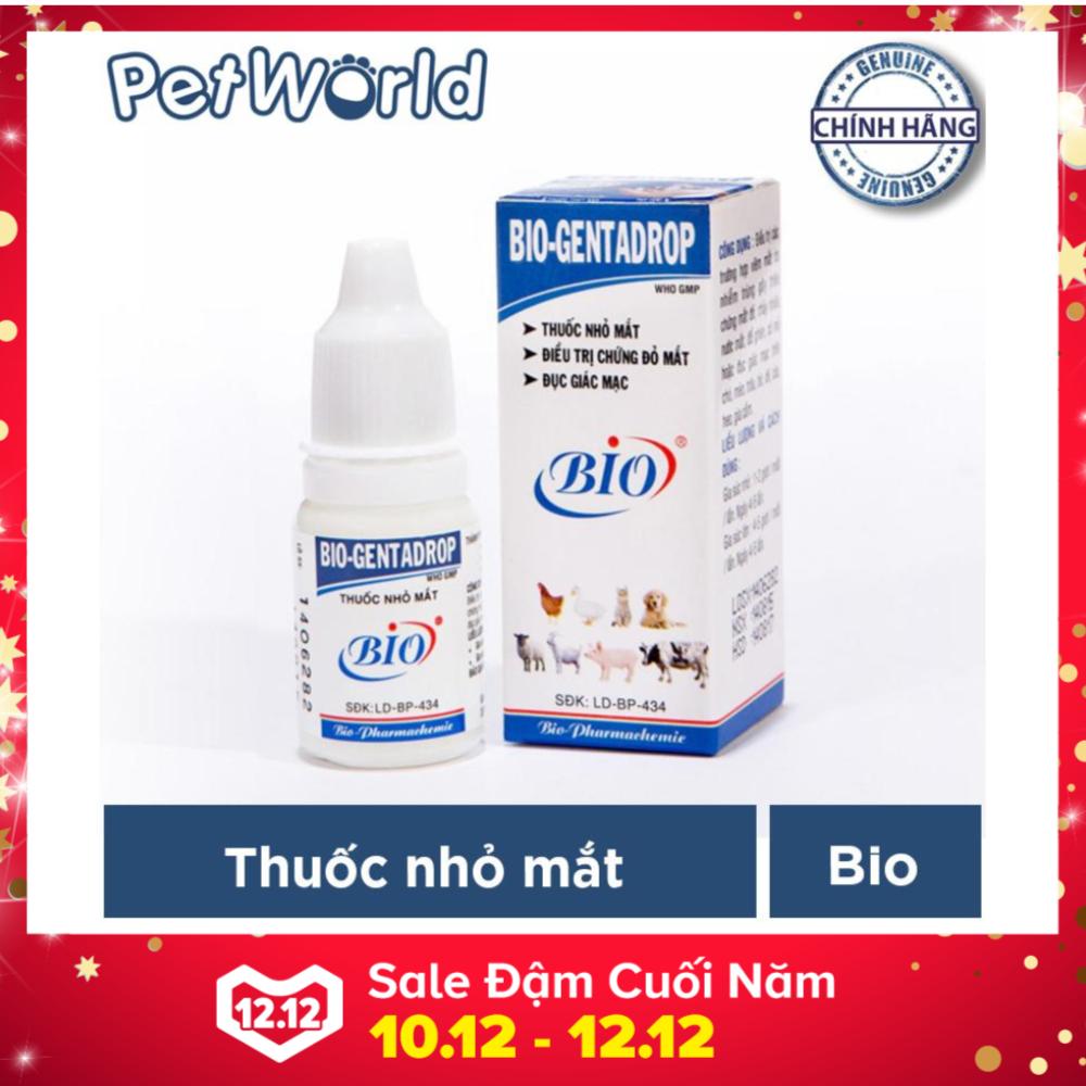 Thuốc Nhỏ Mắt Trị Viêm Mắt Chó Mèo Bio Gentadrop (10ml)
