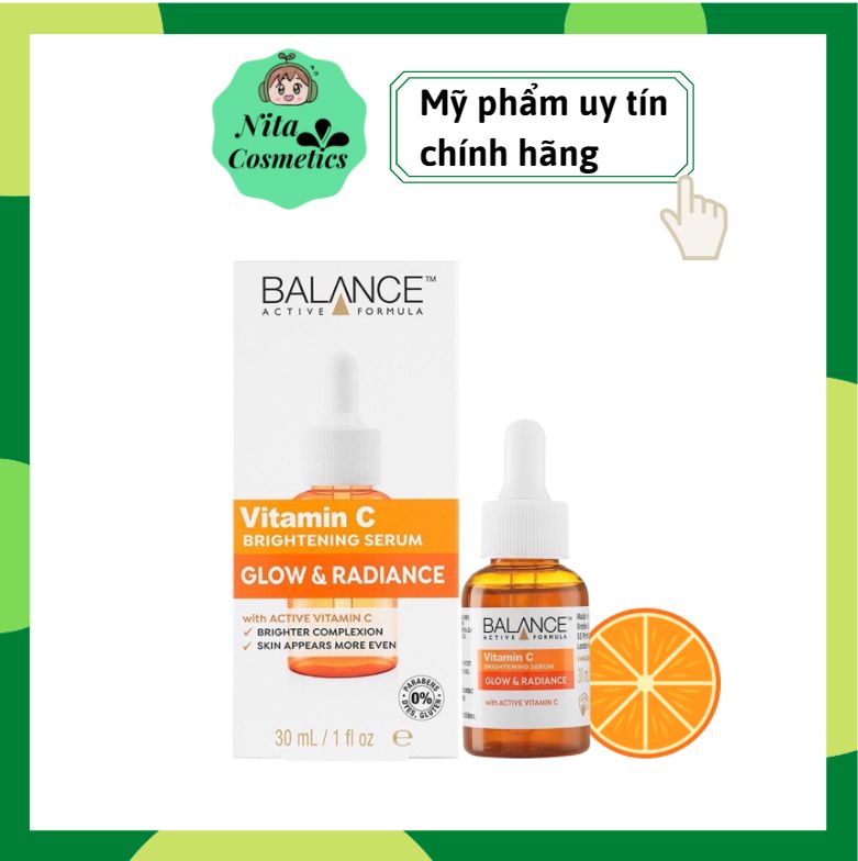 Tinh Chất Dưỡng Trắng Da Mờ Thâm Balance Vitamin C Brightening Serum 30ml- Nita Cosmetics