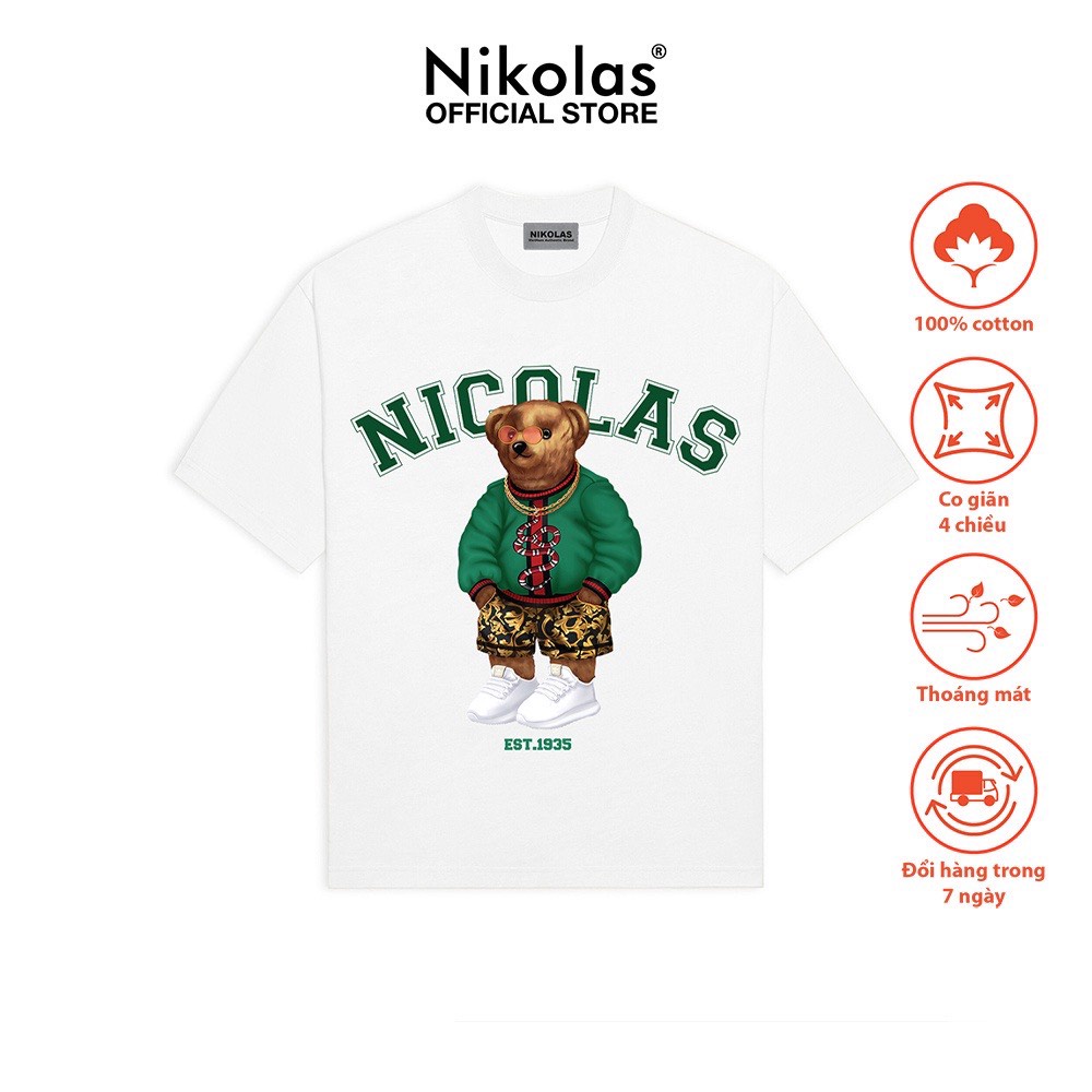 Áo thun trẻ em nikolas 100% cotton gx 1935