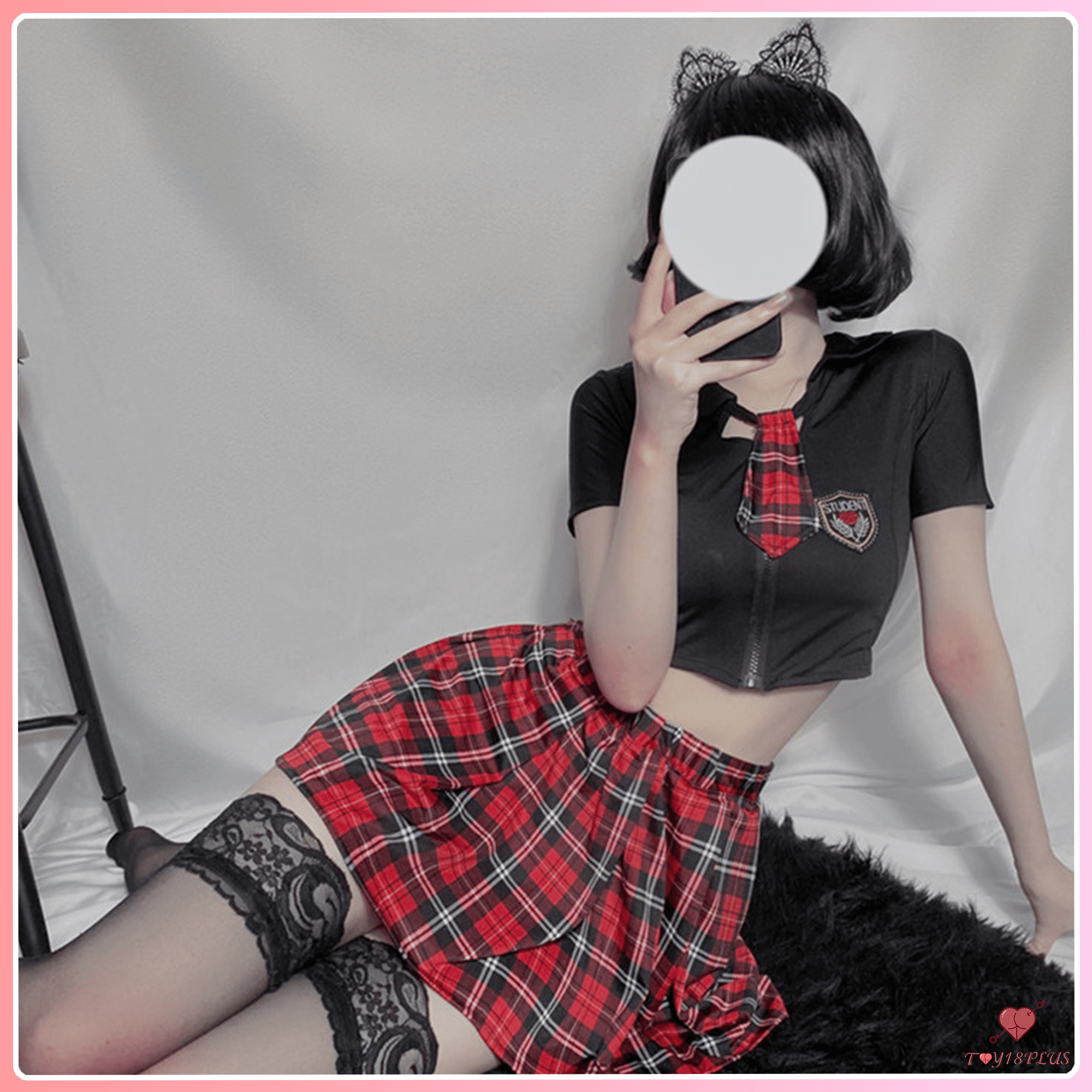 Bộ đồ váy ngủ đồng phục nữ sinh cấp 3 cosplay sexy quyến rũ | toy18plus