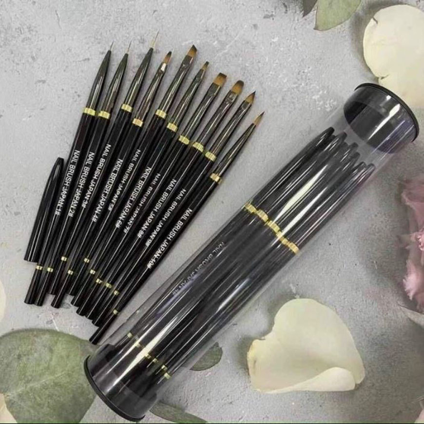 Bộ cọ bút nhật bản lawei nail brush 10 cây - cọ vẽ nail trang trí móng tay , bộ cọ lawei nhật bản 10 cây vẽ hoa đắp gel ,nét ,tròn bản giá tốt