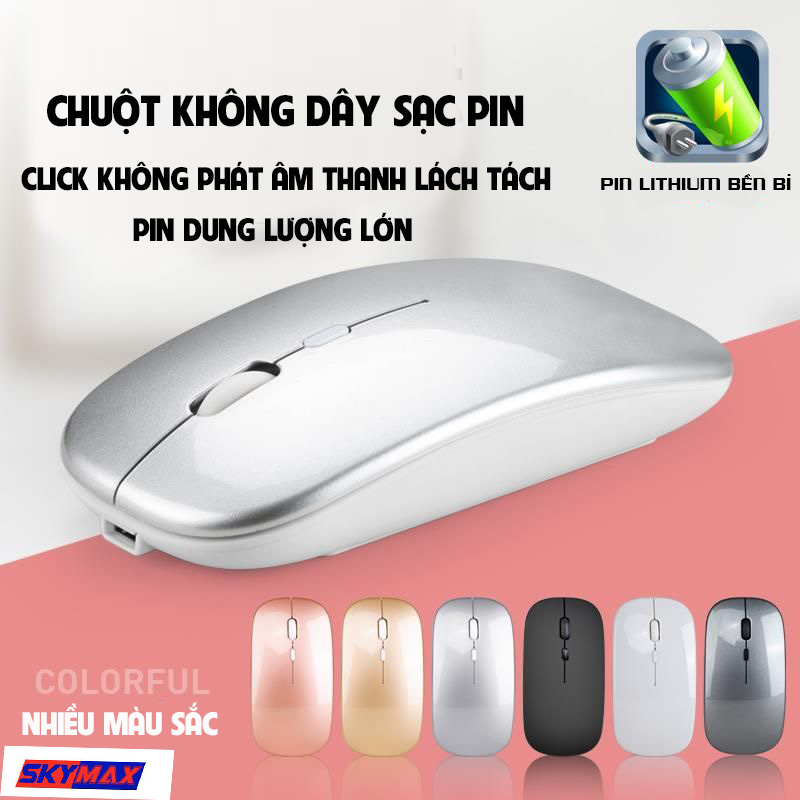 [HCM]Chuột máy tính không dây V9 không phát tiếng chuột chơi game cao cấp nhiều màu chuột máy tính bền chuột gaming chuột wifi không dây TẶNG USB kết nối tặng pin sạc hàng hot tại SKYPRO