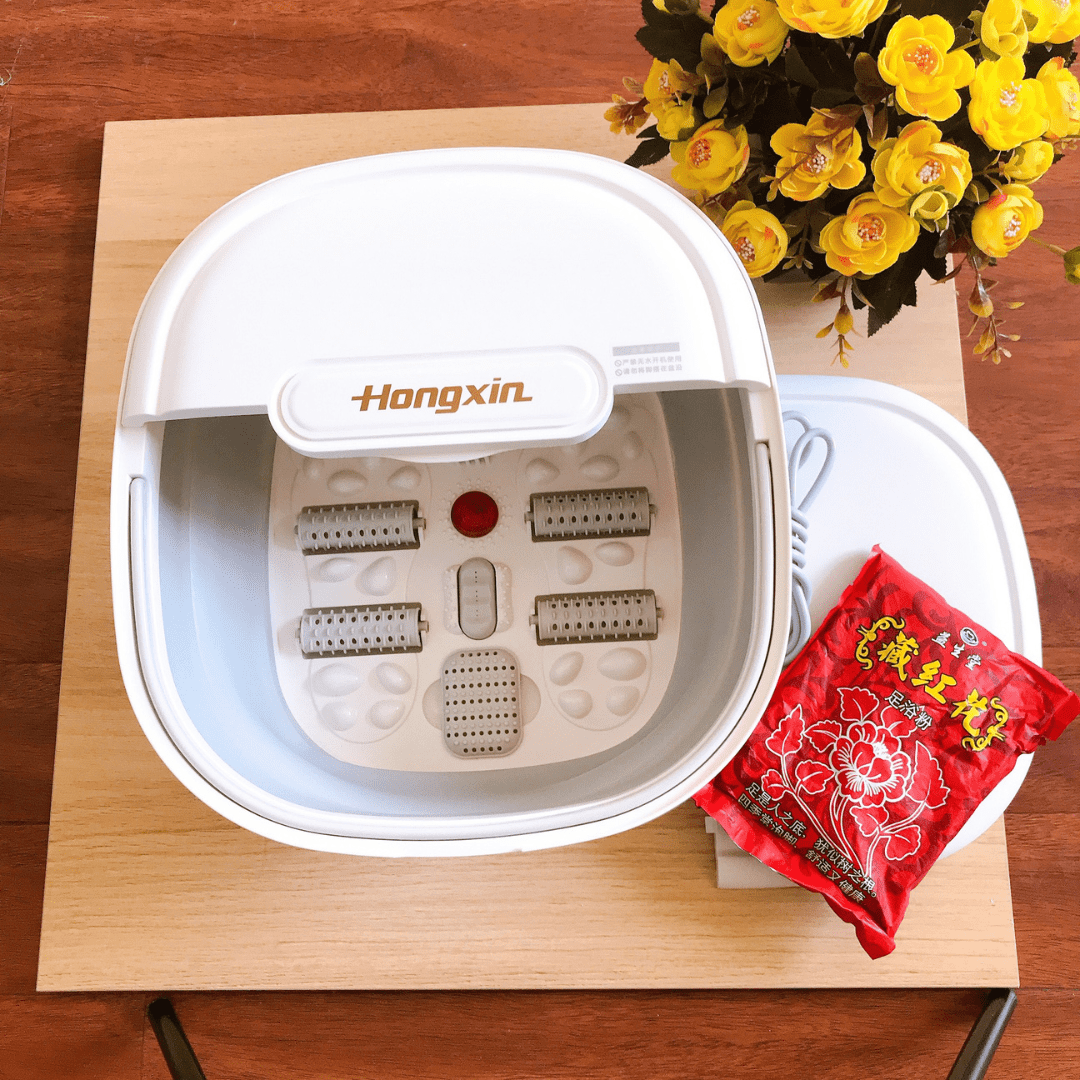 Bồn Ngâm Chân Massage Gấp Gọn Có Đèn Hồng Ngoại HongXin