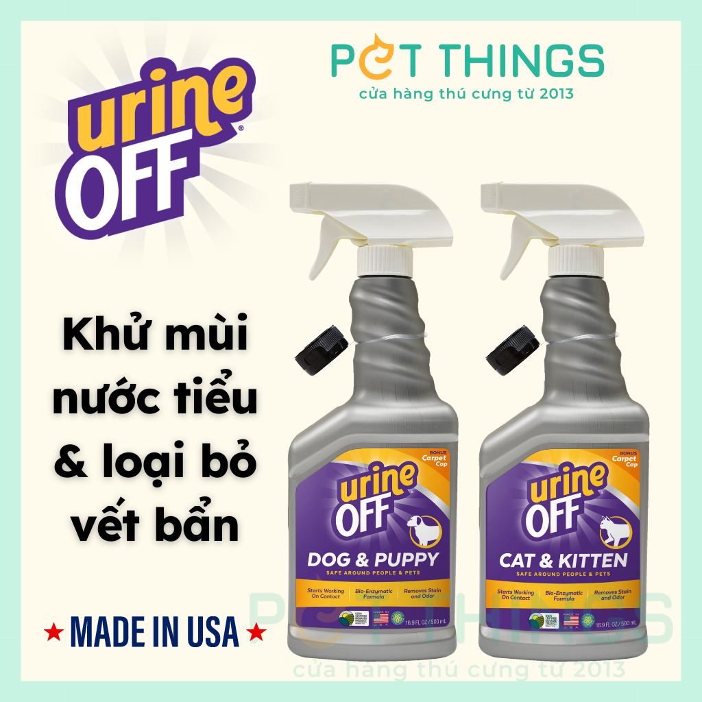  Xịt enzym khử mùi khử khuẩn nước tiểu chó mèo Urine Off 500ml 