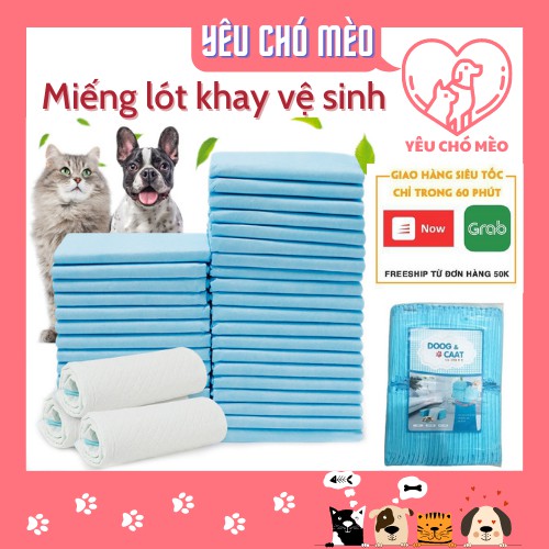 Bịch Tã Lót Cho Chó Mèo Đi Vệ Sinh Vào Khay - Chuồng Bằng Giấy Siêu Thấm Hút 50 - 100 Tấm Miếng Phù Hợp Khay Vệ Sinh Chó