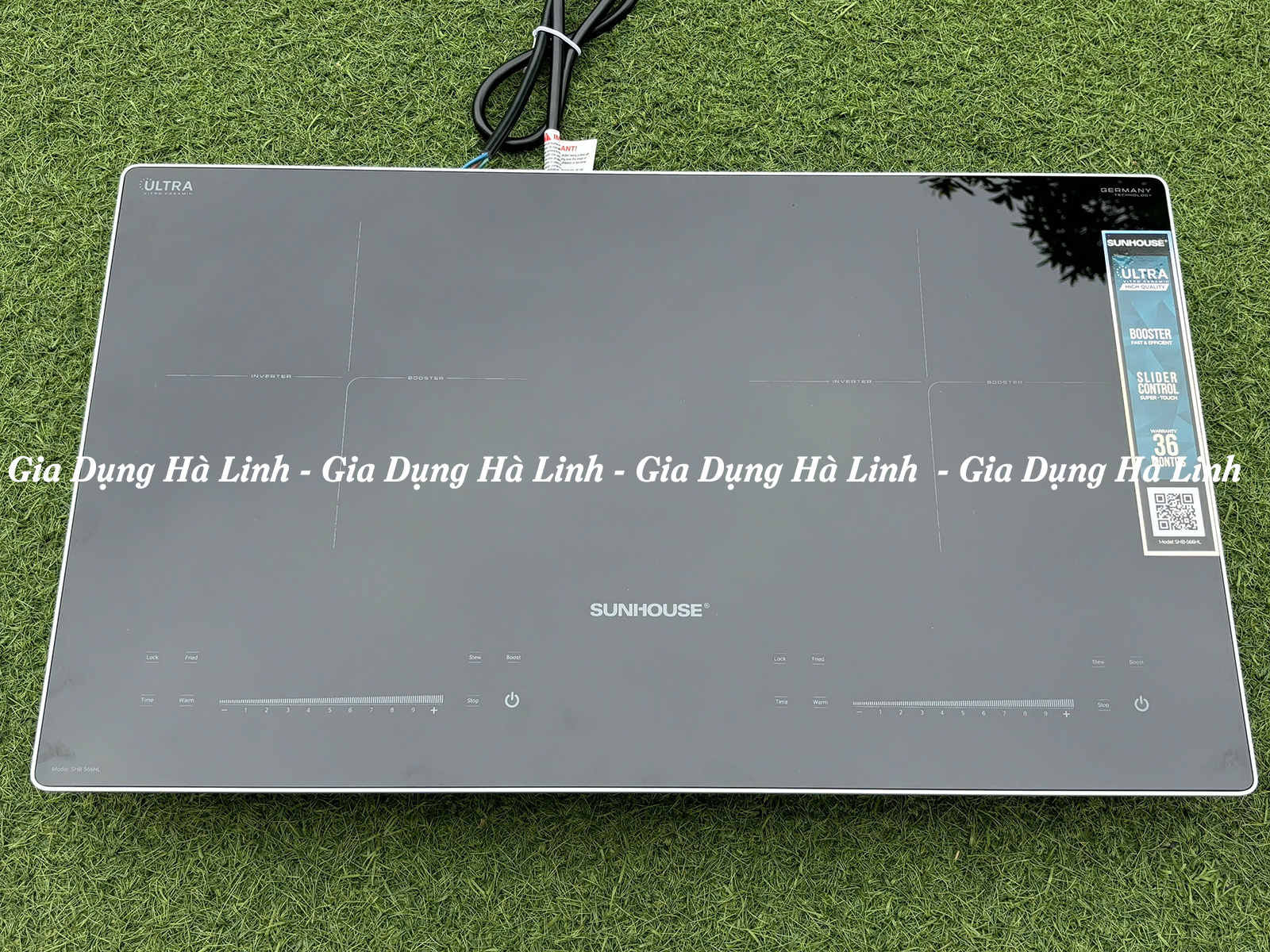 Bếp điện từ đôi Sunhouse SHB566HL, Công suất 4000W, Mặt kính Ultra Vitro Ceramic bo viền sang trọng,