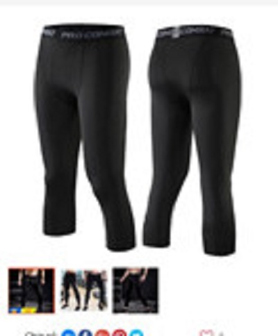 Quần giữ nhiệt Combat PRO , quần legging tập gym nam dáng lửng 3/4 màu đen DOPI360